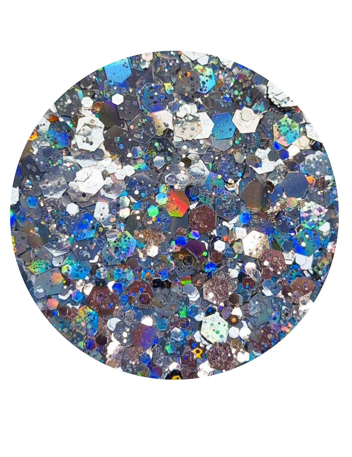 Paillettes biodégradables Y'Holo pour adulte holographiques argentées