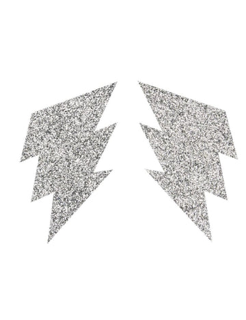 Pár stříbrných třpytivých krytek na bradavky