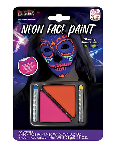 Neonová růžová a oranžová paleta