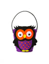 Panier petit hibou pour enfant violet et noir
