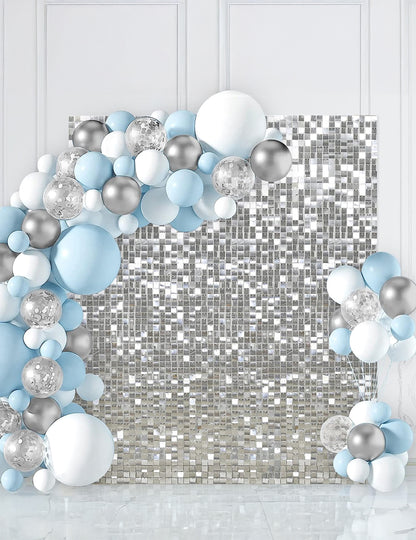 30 x 30 lesklý stříbrný podkladový panel cm