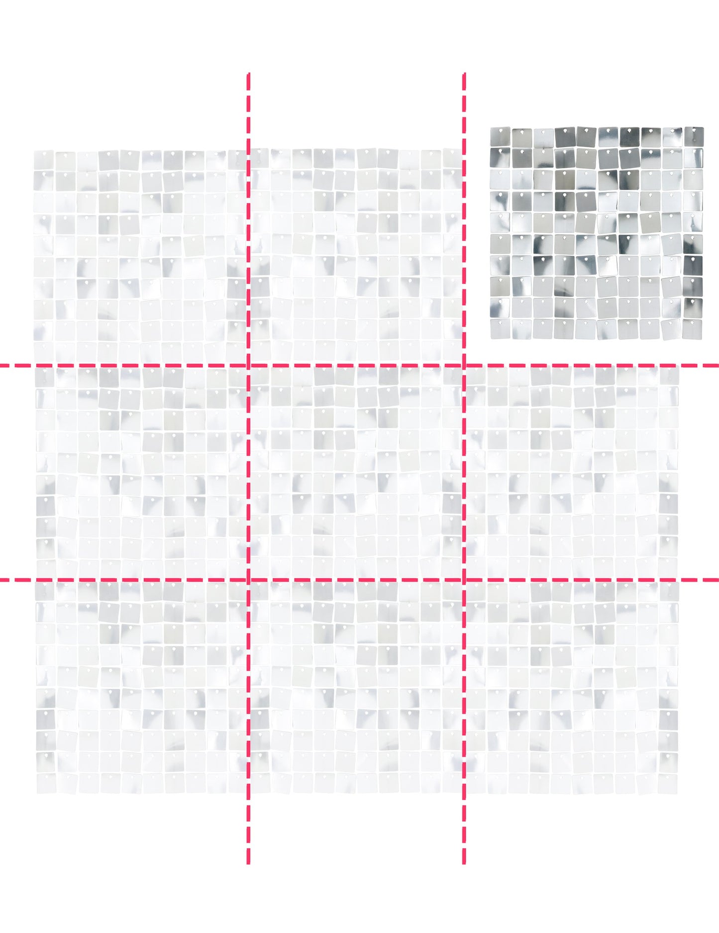 30 x 30 lesklý stříbrný podkladový panel cm