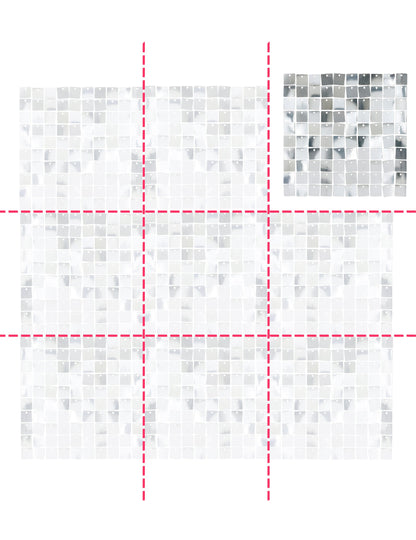 30 x 30 lesklý stříbrný podkladový panel cm