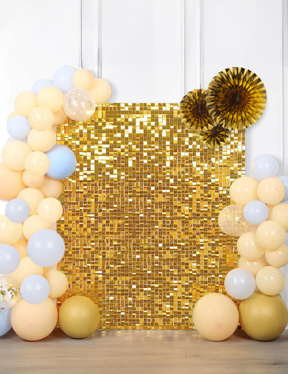 Lesklý zlatý panel pozadí 30 x 30 cm