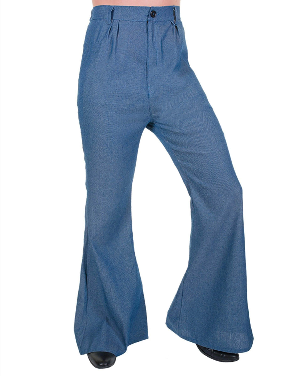 Kalhoty disco do zvonu pro muž modrá barvy jeans