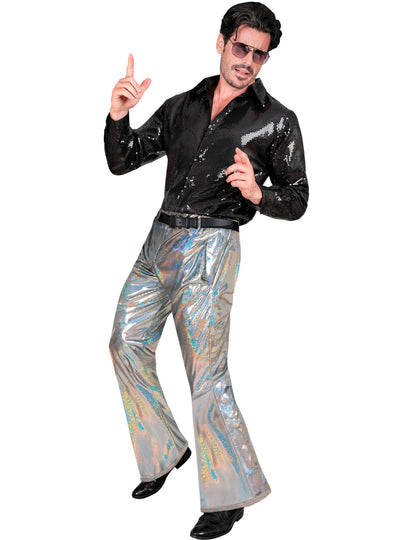Pantalon holographique disco homme