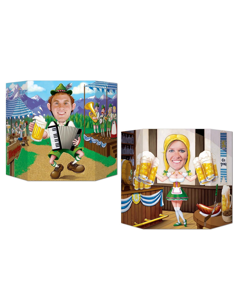 Hlavová čelenka pro pivní slavnosti pro dospělý s ilustracemi bavorské postavy
