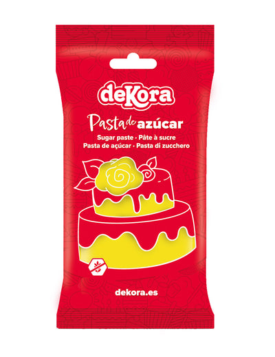 Žlutá bezlepková fondánová hmota 250 g připravená k použití 