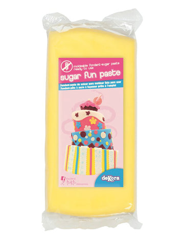 Žlutá bezlepková fondánová hmota 250 g připravená k použití 