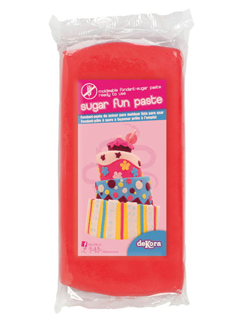 Bezlepková červená cukrová pasta 250g