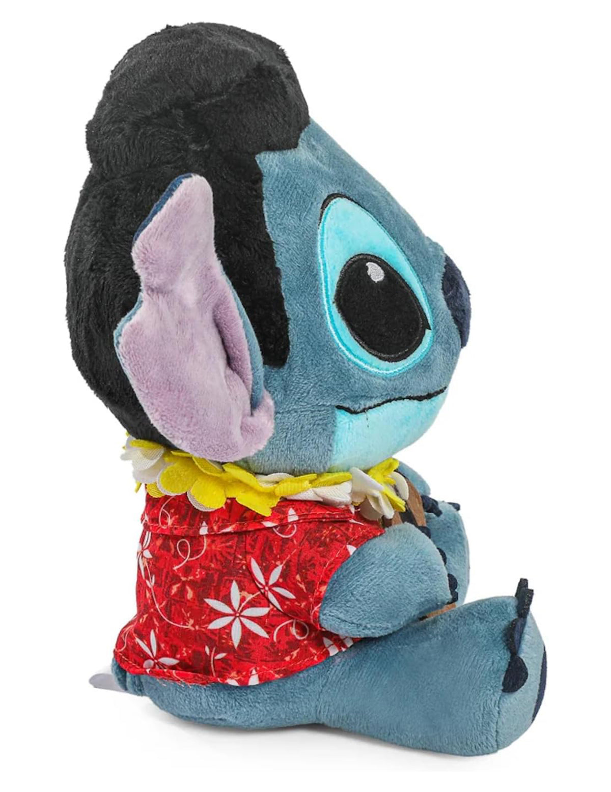 Vue de profil de la peluche Stitch hawaïen