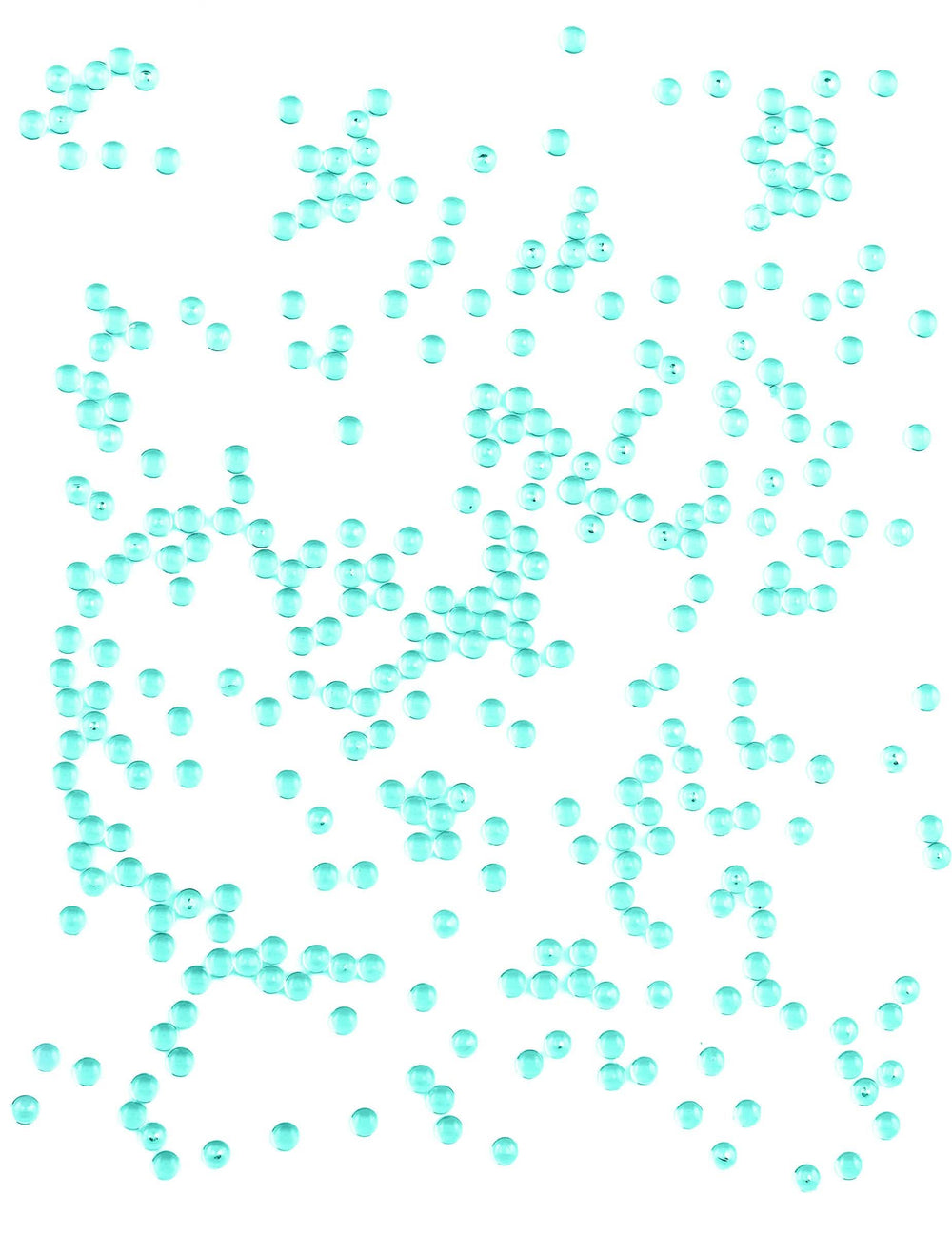 Perly s efektem kapek deště pro dekorace stolu jade