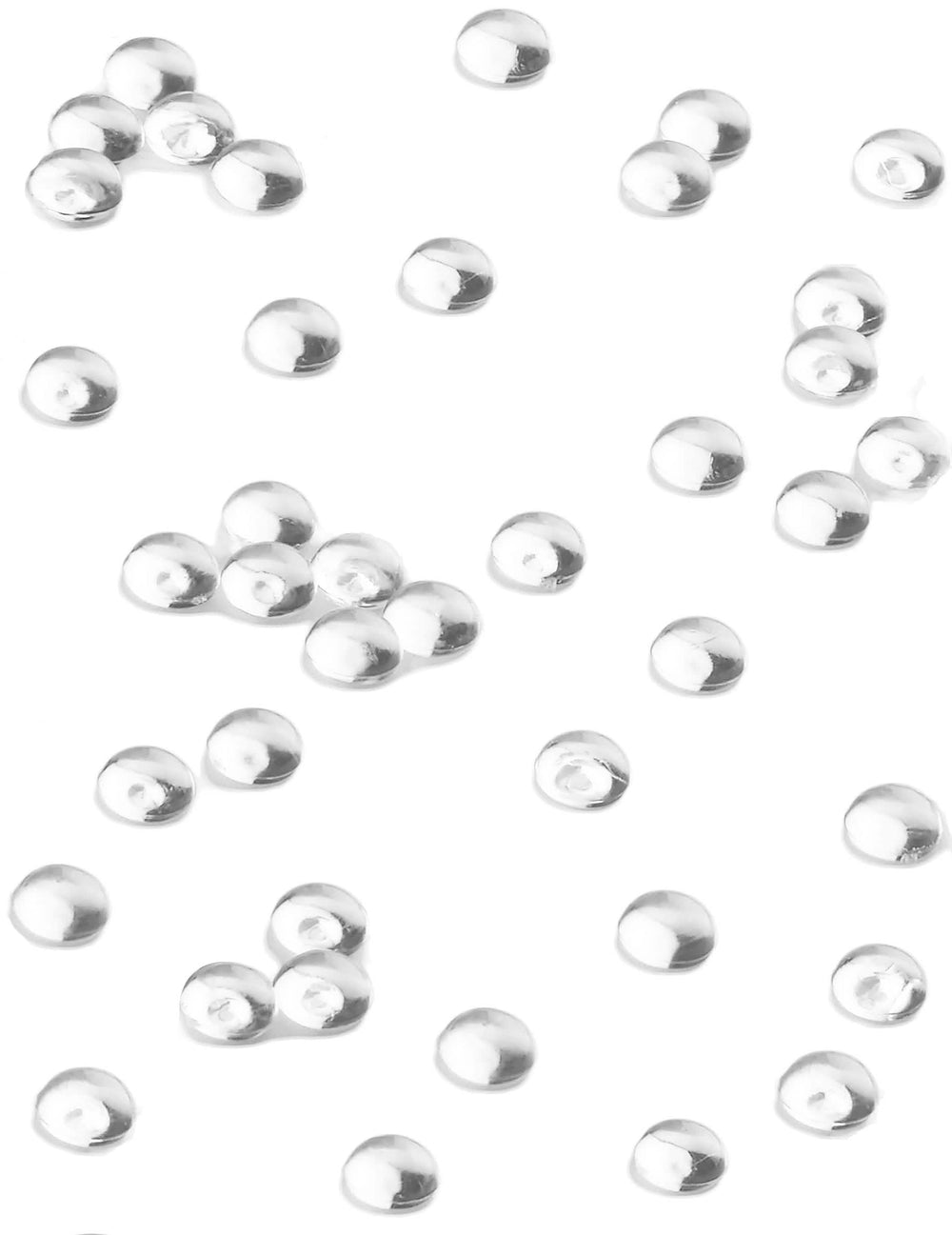 Perles plates effet goutte de pluie pour décoration transparentes