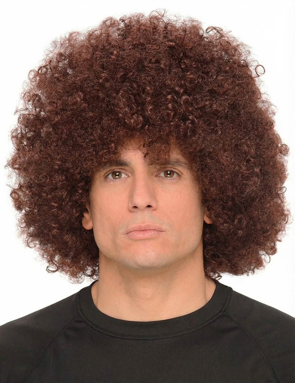 Afro paruka pro dospělého hnědá objemná