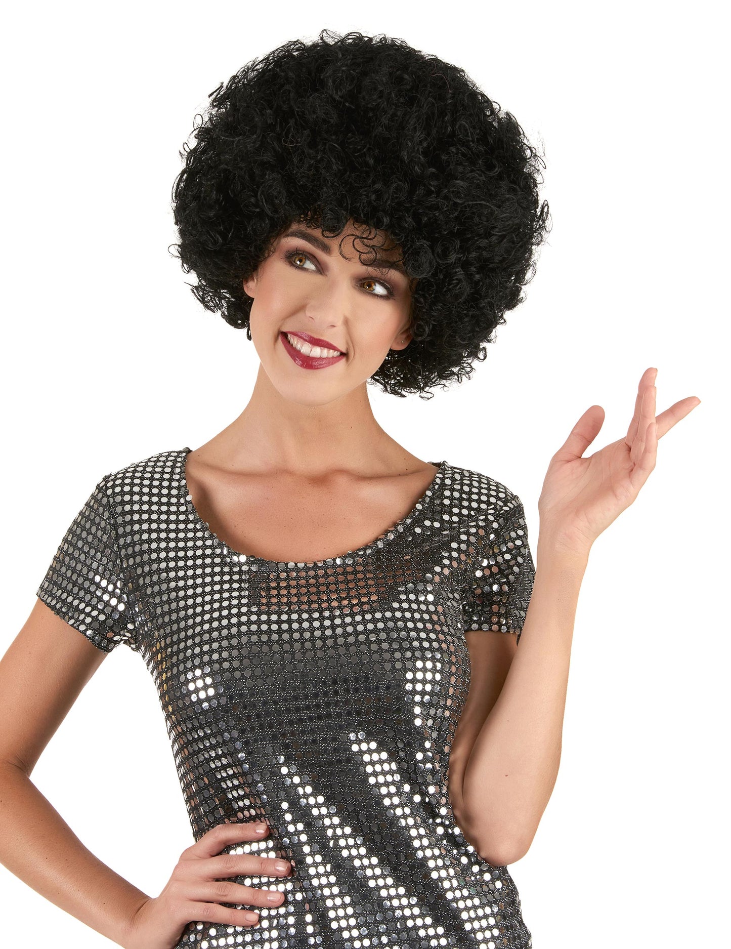 Perruque afro pour adulte noire confort