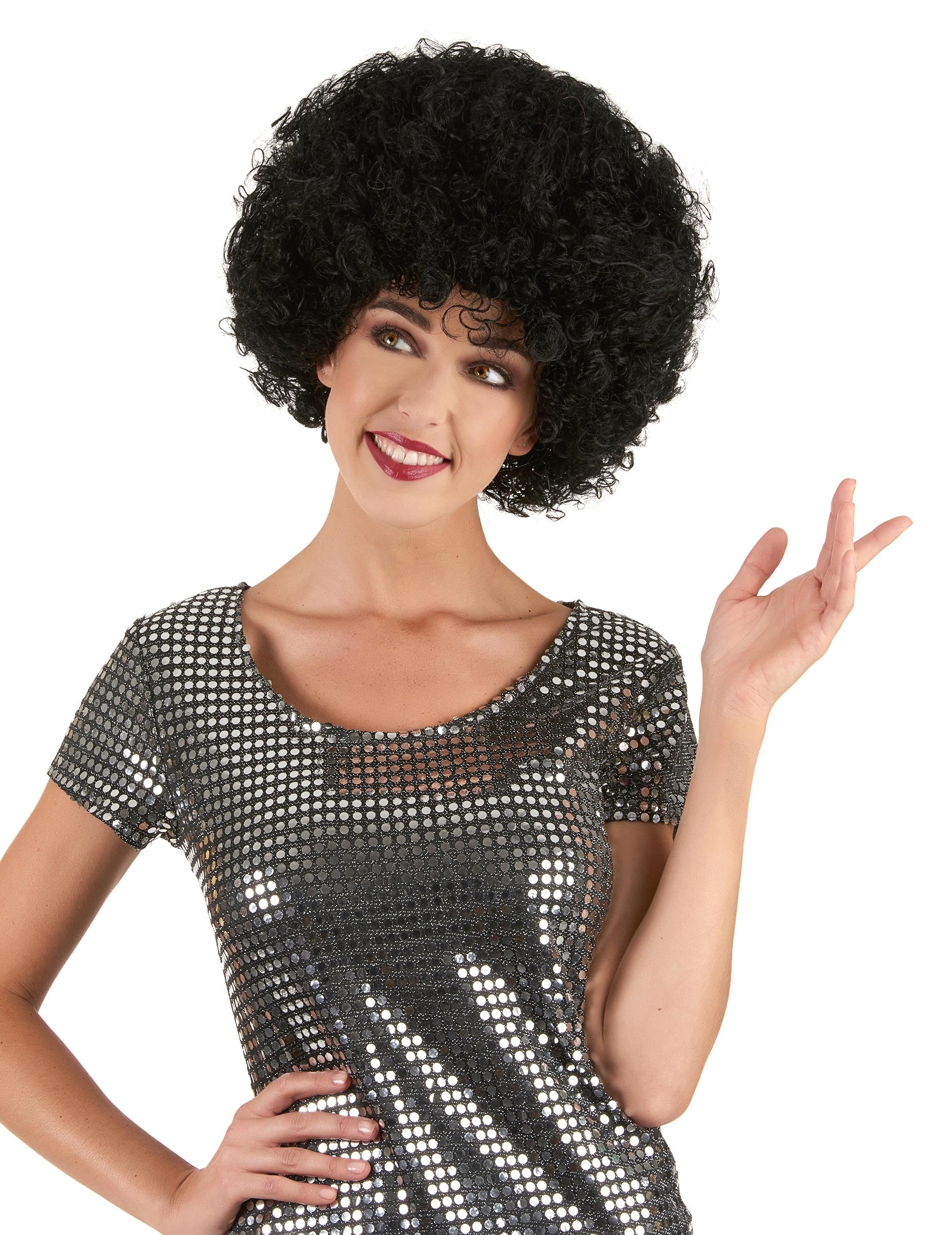 Perruque afro pour adulte noire confort