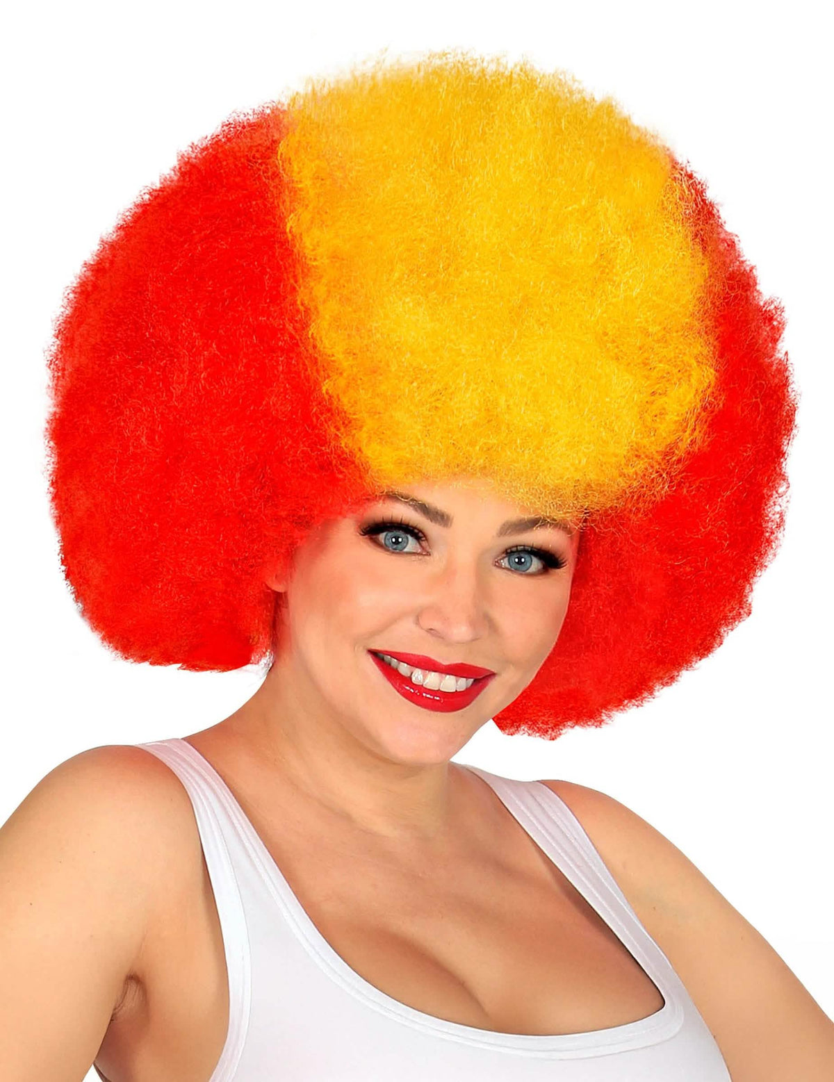 Afro paruka fanouška Španělska pro dospělé