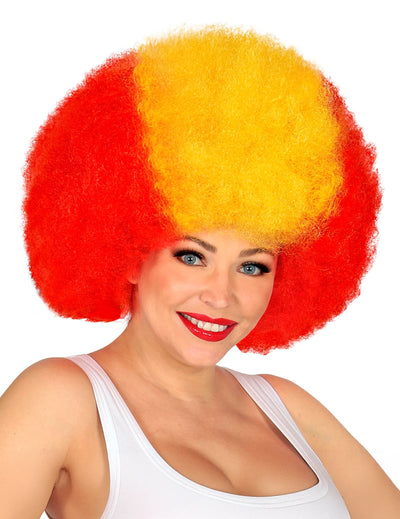 Afro paruka fanouška Španělska pro dospělé