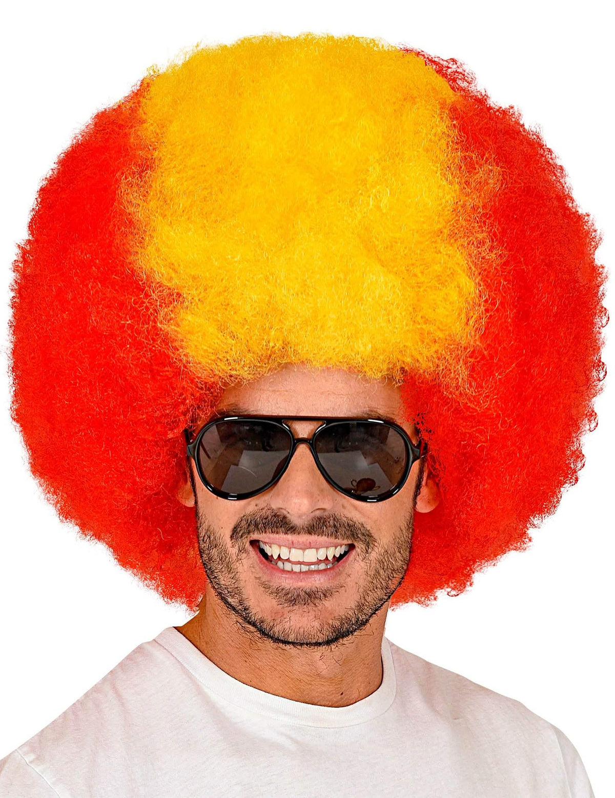 Afro paruka fanouška Španělska pro dospělé