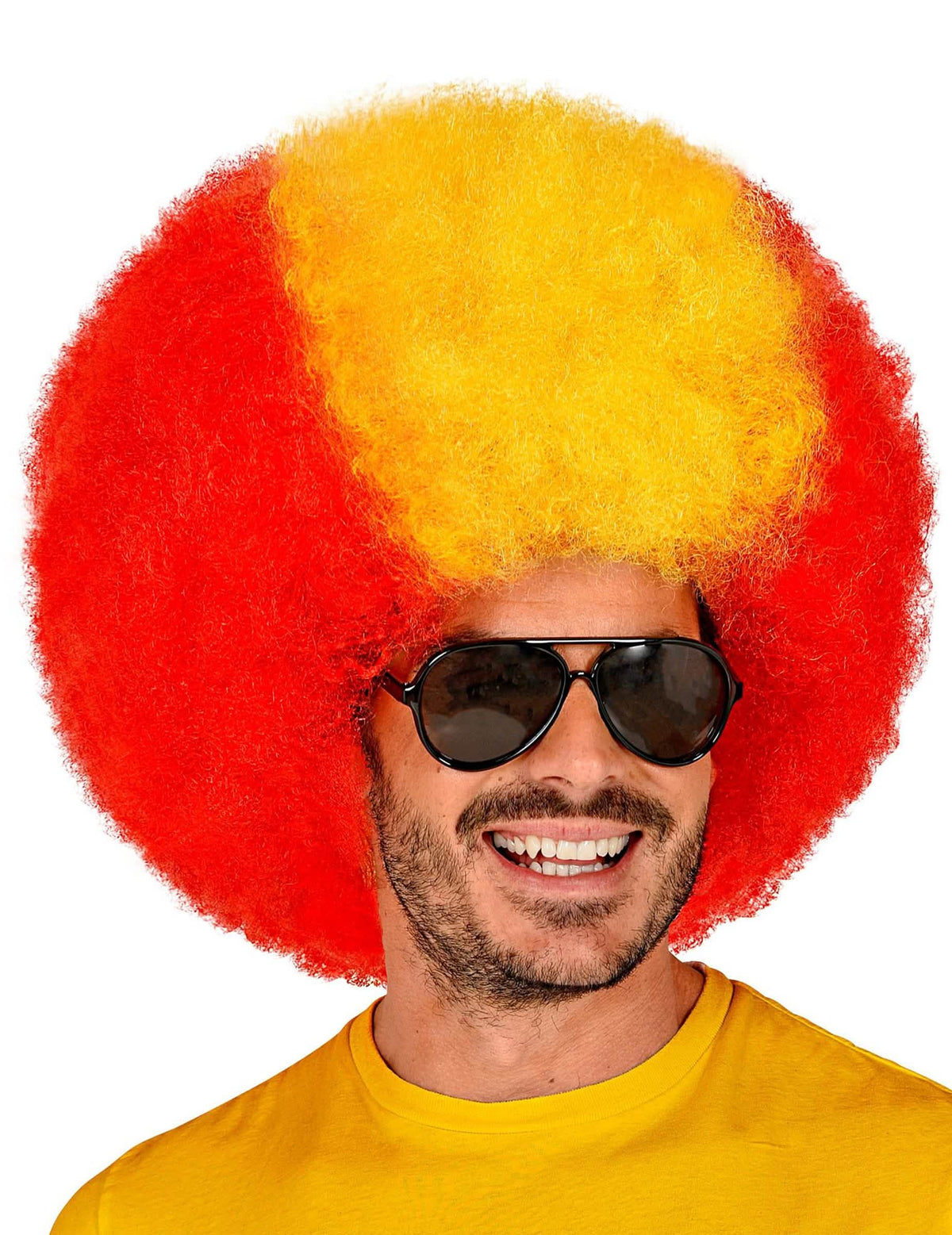 Afro paruka fanouška Španělska pro dospělé