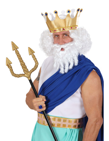 Paruka s motivem boha bílého moře pro muže