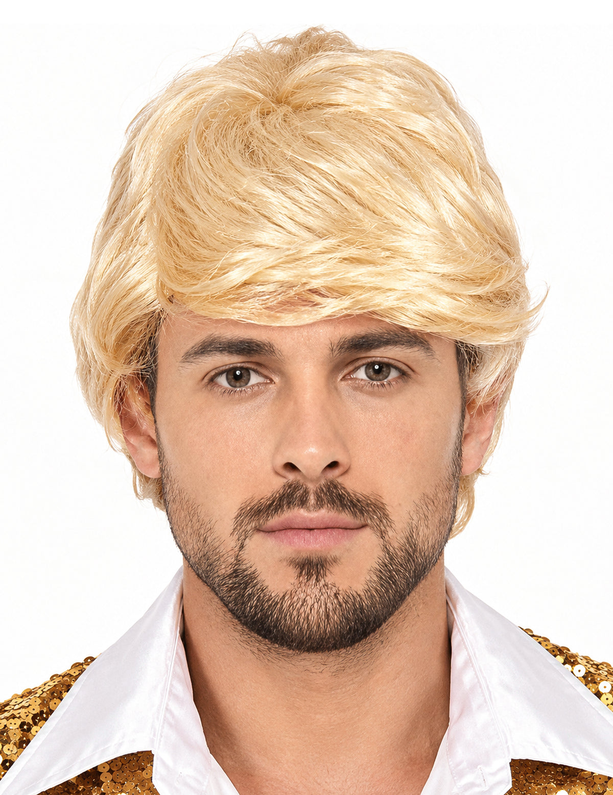 Krátká blond paruka pro muže