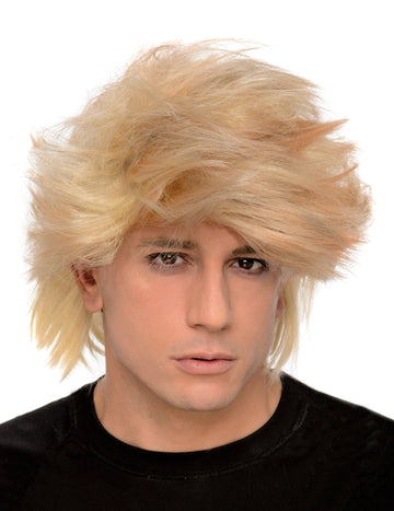 Pánská paruka s rozcuchanými blond vlasy