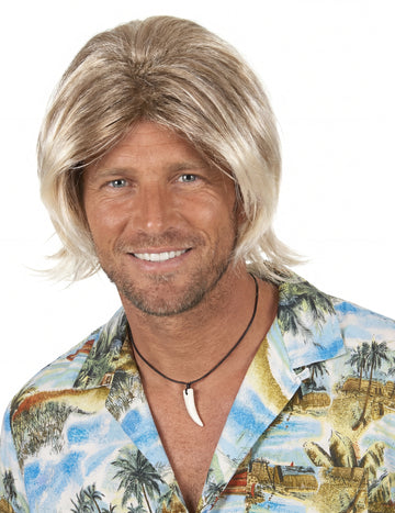 Blonde Surfer Perücke für Männer