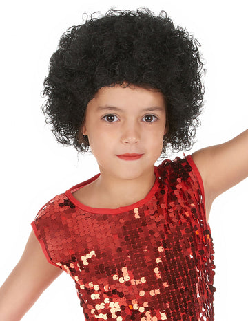 Perruque afro pour enfant noire bouclée et volumineuse