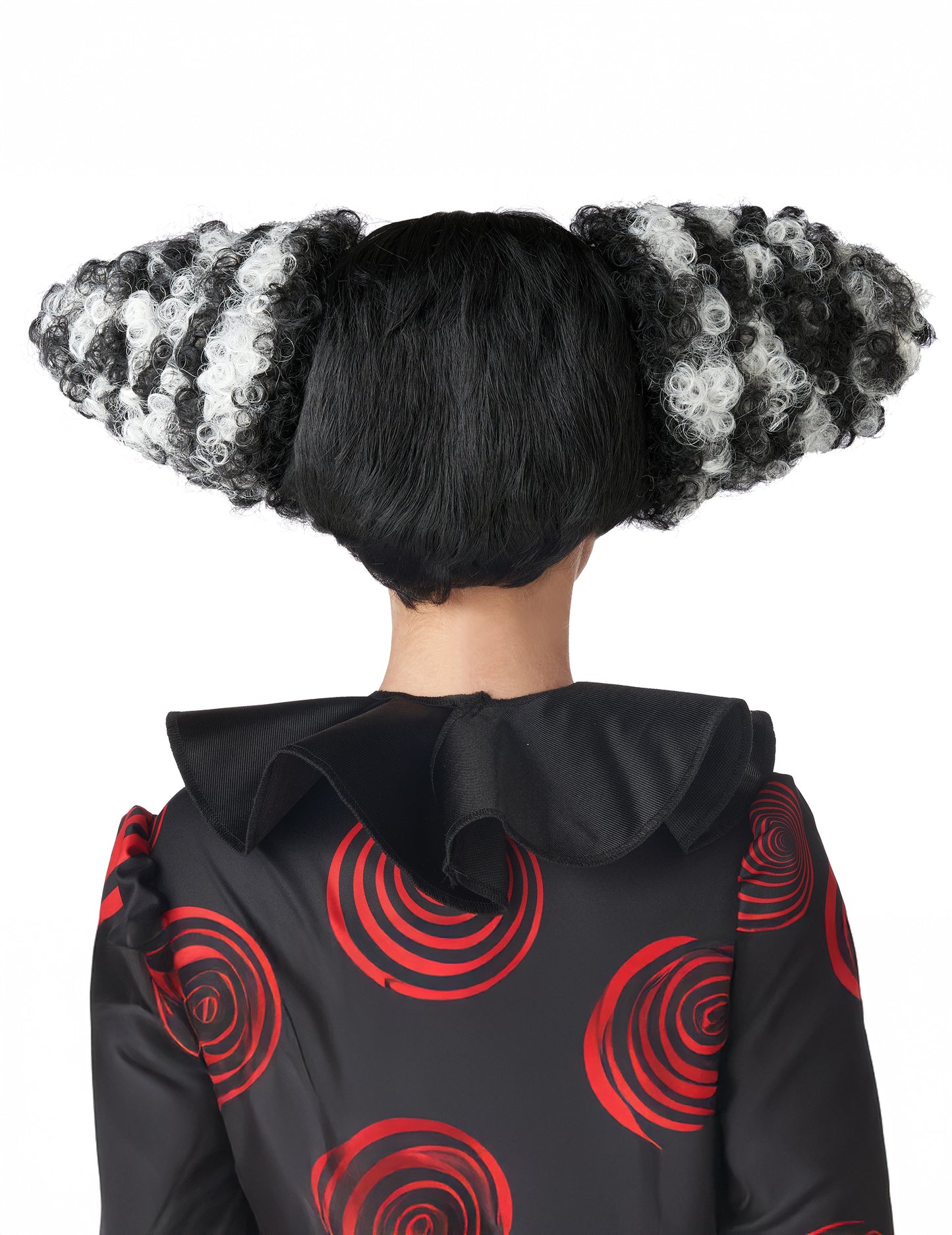 Perruque clown maléfique noire et blanche luxe adulte