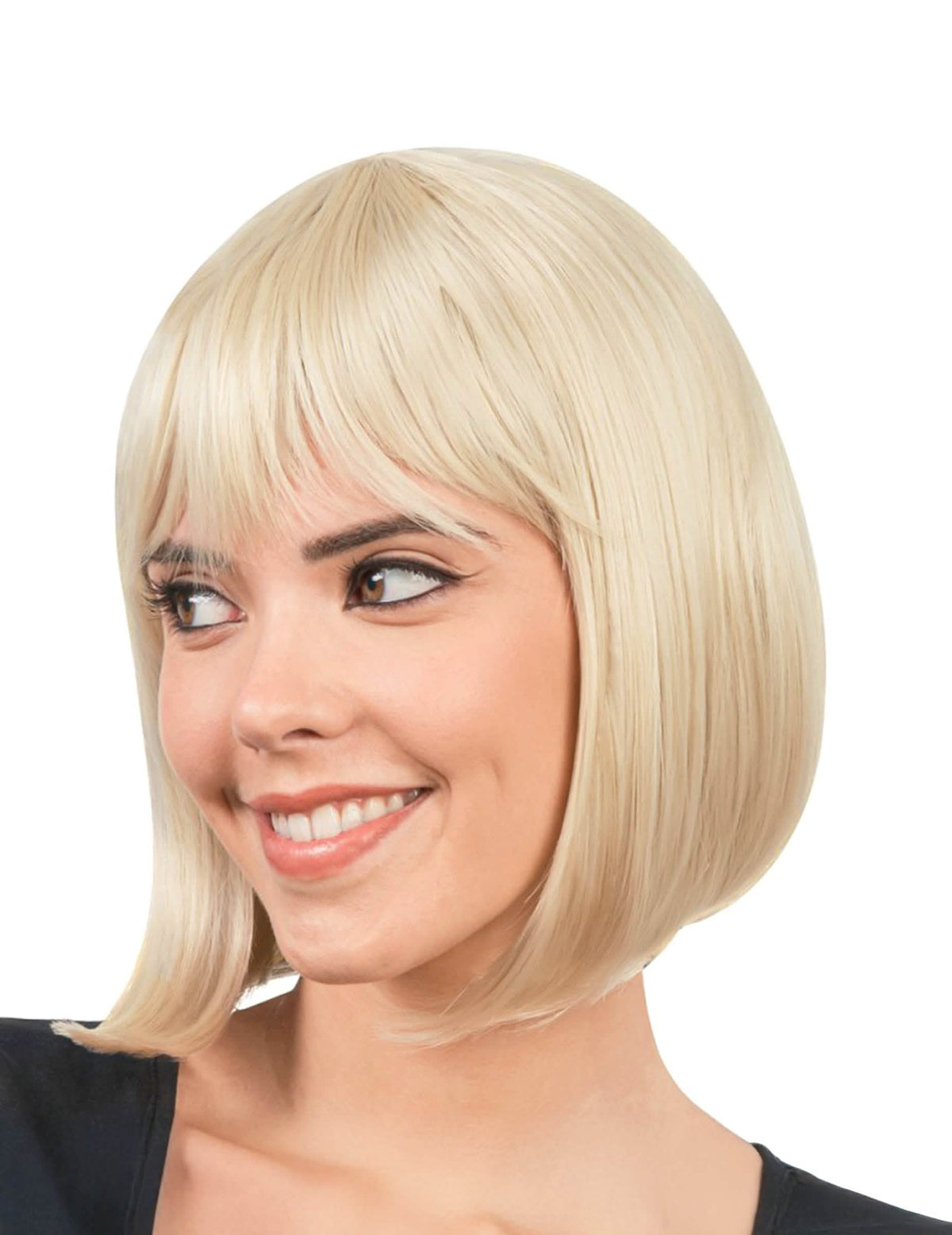 Luxusní blond paruka čtvercového střihu pro ženy, kterou lze upravovat