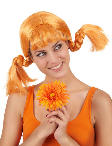 Paruka s copánky pro zrzavou ženu