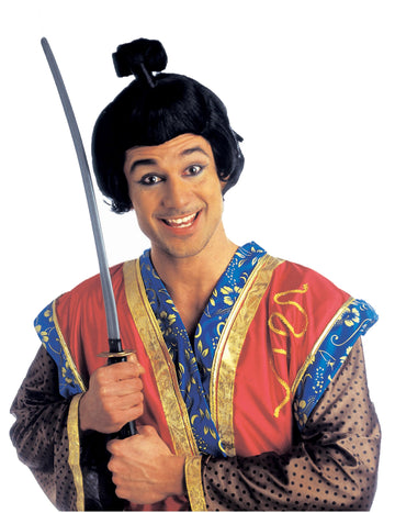 Krátká samurajská paruka pro muže