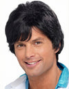 Perruque disco années 70 pour homme noire