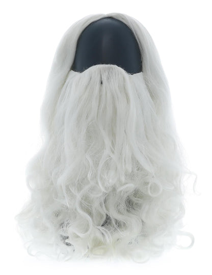 Vue de dos de la perruque et barbe Père Noël