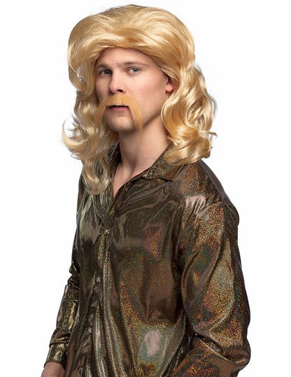 Blond paruka a knír pro muže