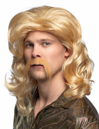Blond paruka a knír pro muže