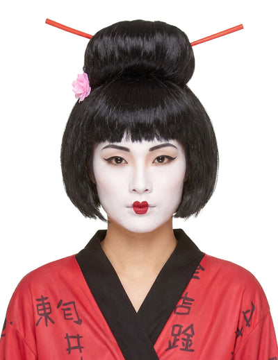 Perruque Geisha noire femme