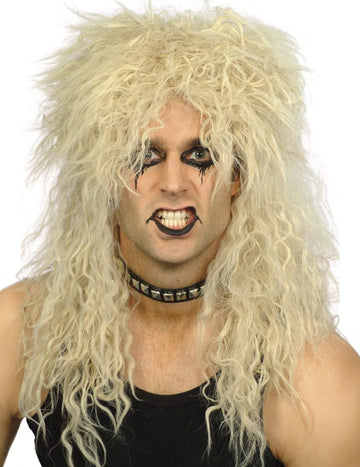 Paruka pro dospělé s hard rockerským vzorem