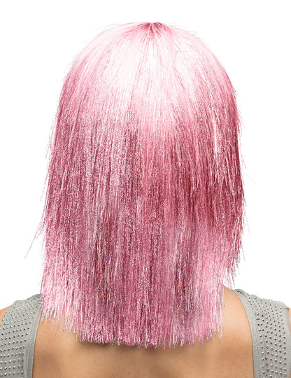 Perruque irisée rose femme