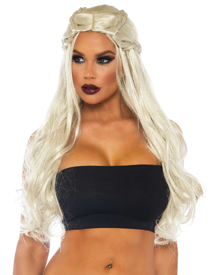 Luxusní dlouhá blond paruka s dračí princeznou pro ženy