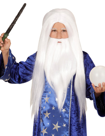 Perruque Magicien avec barbe enfant