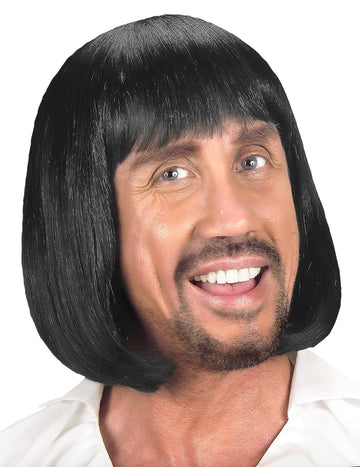 Černá středověká paruka pro muže