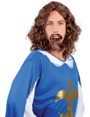 Pánská mušketýrská paruka a knír