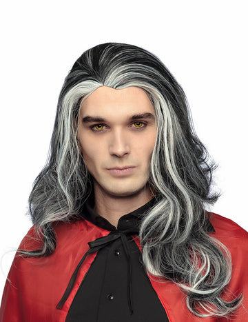 Černobílá paruka pro muže