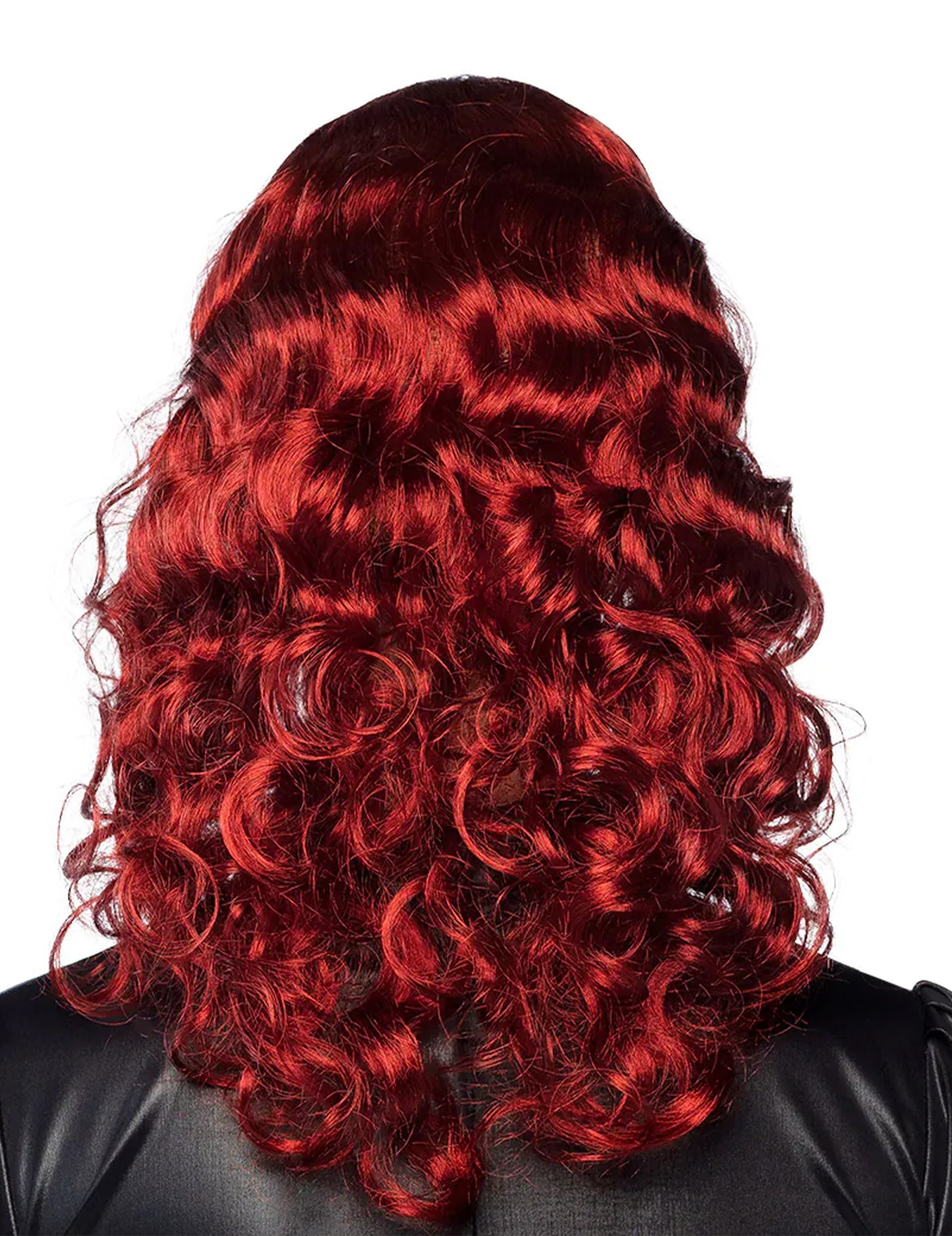 Vlnitá paruka s tmavě červenou ofinou pro dospělé 