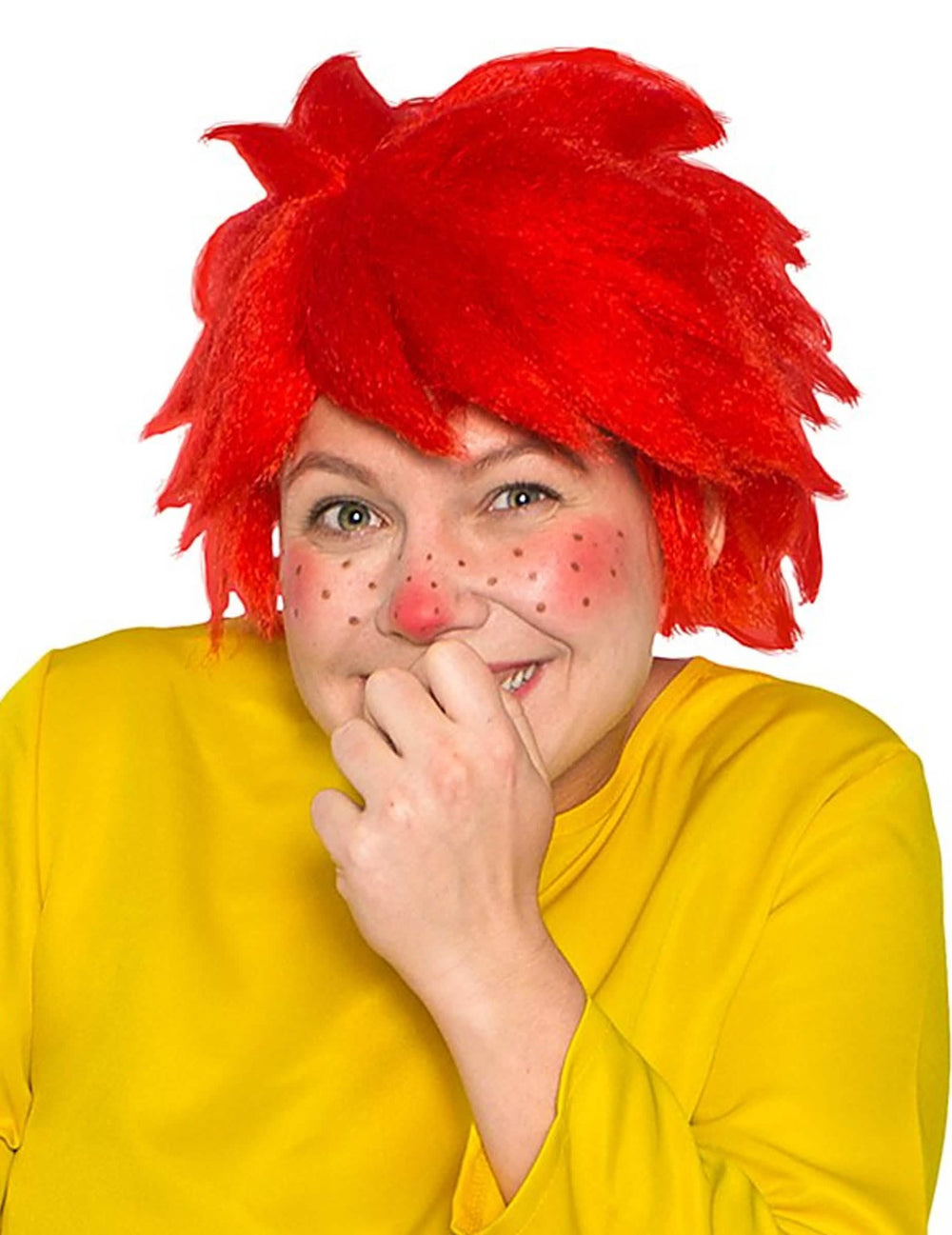 Perruque Pumuckl pour adulte rouge ébouriffée