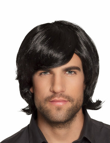 Retro černá paruka pro muže