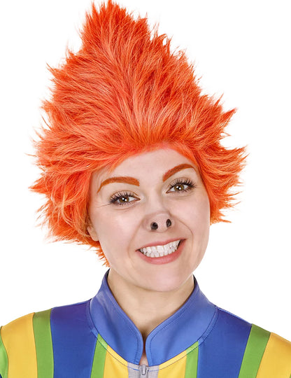 Perruque Sams pour adulte orange hérissée