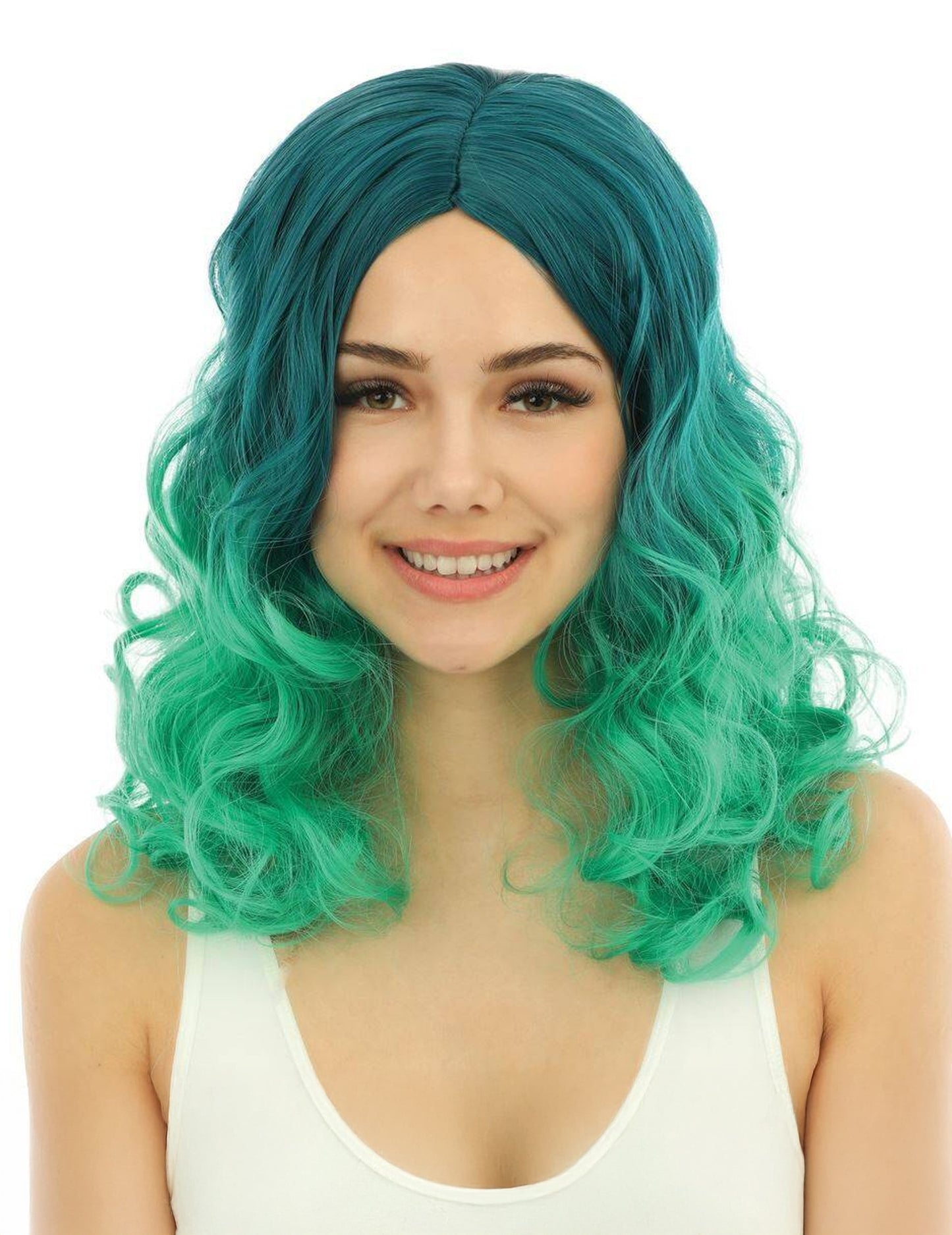 Perruque tie and dye verte luxe adulte